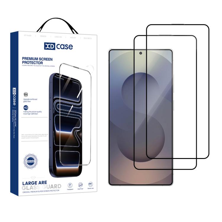 

For Samsung Galaxy S25 Ultra 5G XDcase 2pcs / Pack Silk Screen Printed HD Tempered Glass Film, Support Fingerprint Unlock
