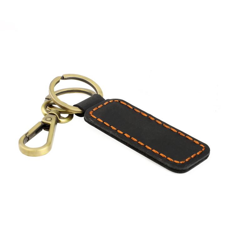 

Retro Crazy Horse Genuine Leather Car Key Chain(Black)