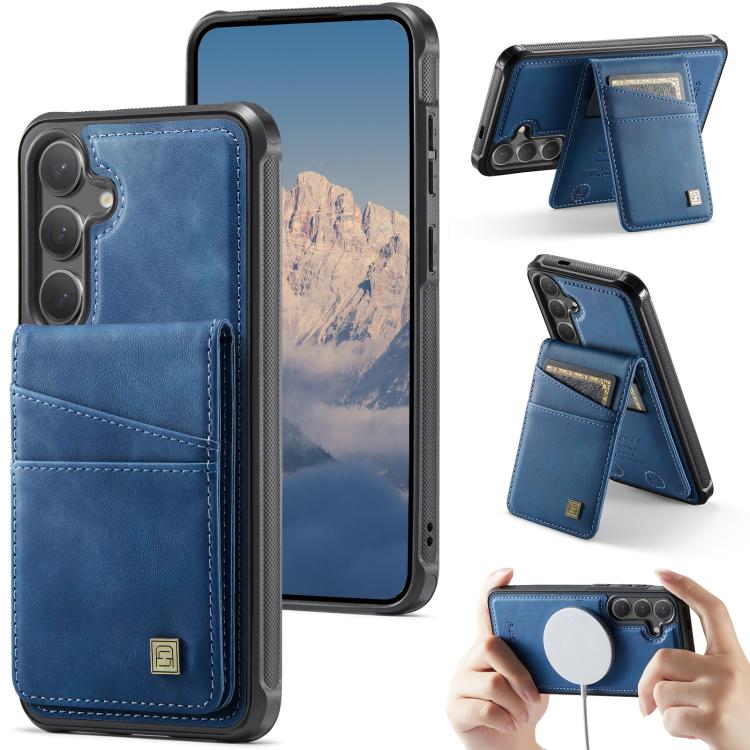For Samsung Galaxy S24 / S25 5G AutSpace A12 MagSafe Magnetic RFID Card Bag Phone Case(Blue) — купить у Sunsky-online WW
