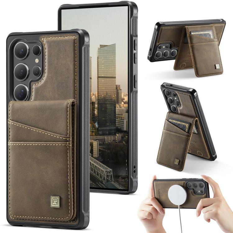 For Samsung Galaxy S26 Ultra 5G AutSpace A12 MagSafe Magnetic RFID Card Bag Phone Case(Coffee) — купить у Sunsky-online WW