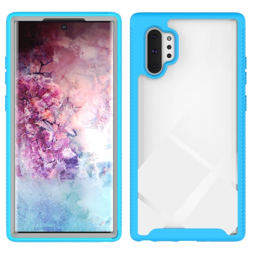 

For Samsung Galaxy Note 10 Plus Starry Sky Solid Color Series Shockproof PC + TPU Protective Case(Baby Blue)