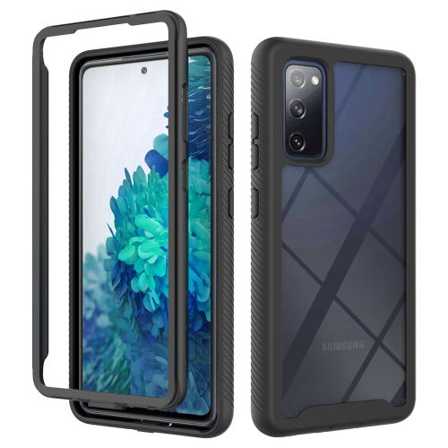 

For Samsung Galaxy S20 FE Starry Sky Solid Color Series Shockproof PC + TPU Protective Case(Black)