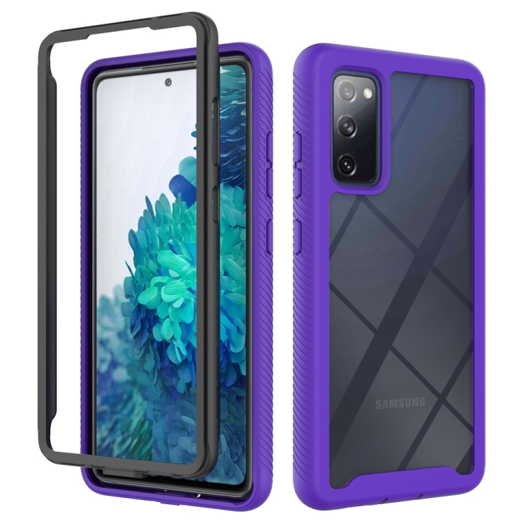 

For Samsung Galaxy S20 FE Starry Sky Solid Color Series Shockproof PC + TPU Protective Case(Purple)