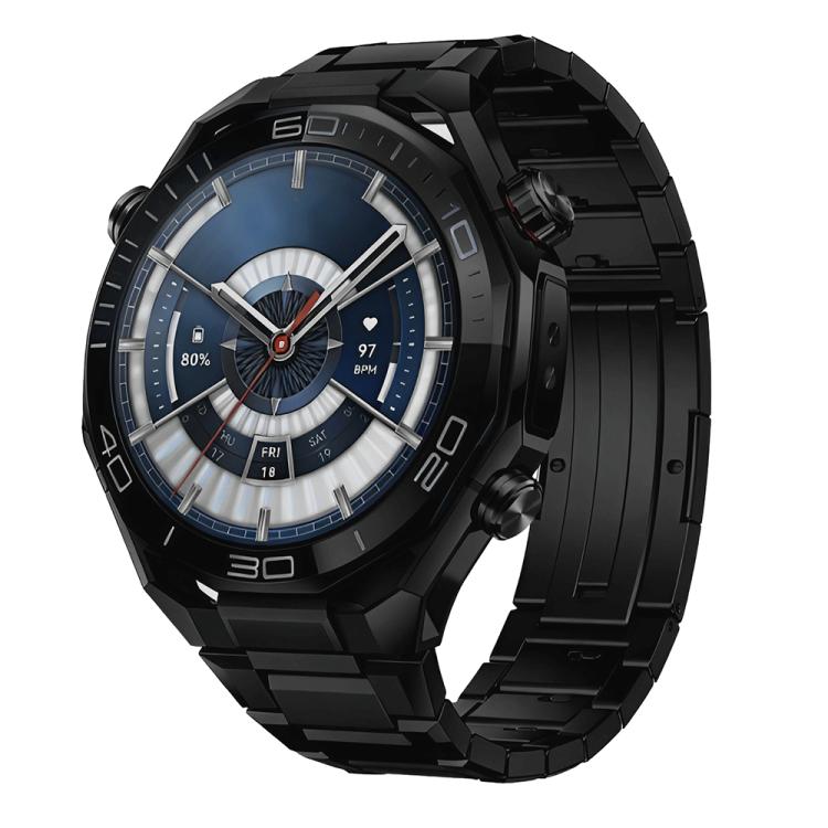 

22mm Folding Buckle Detachable Titanium Alloy Watch Band(Black)