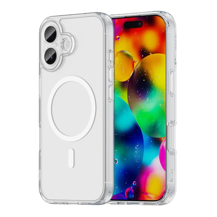 For iPhone 17 PC Hybrid TPU Airbag Shockproof MagSafe Phone Case(Transparent)