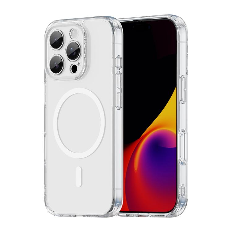 For iPhone 16 Pro PC Hybrid TPU Airbag Shockproof MagSafe Phone Case(Transparent)
