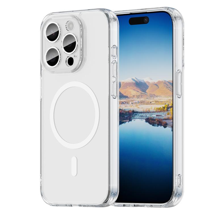 

For iPhone 15 Pro PC Hybrid TPU Airbag Shockproof MagSafe Phone Case(Transparent)