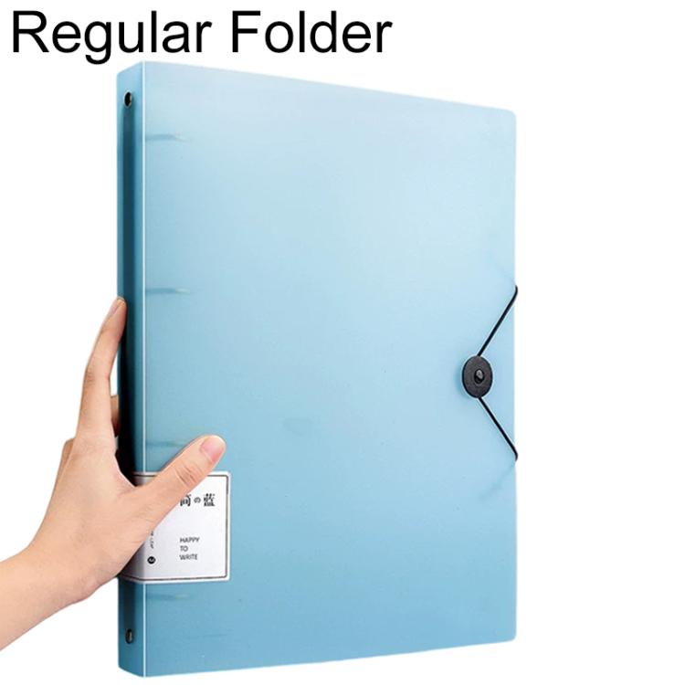 

A4 Four-hole Document Storage Folder, Type:Regular Folder(Transparent Blue)