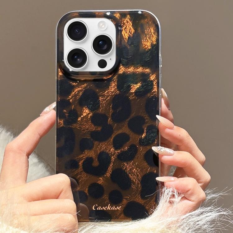 

For iPhone 16 Pro Premium Brown Leopard Print TPU Phone Case