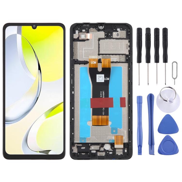 

For ZTE Blade A76 4G Z2474 LCD Screen Digitizer Full Assembly with Frame(Black)