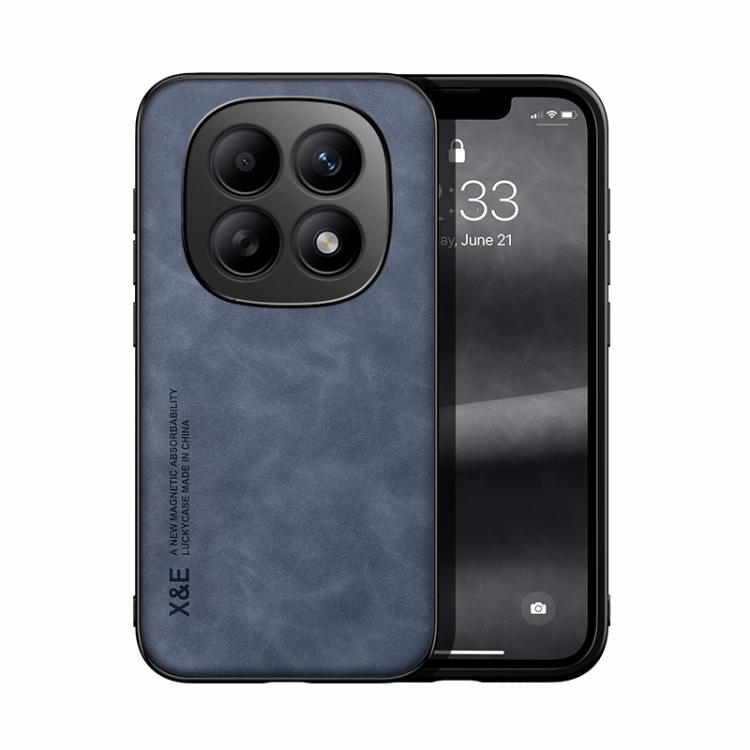

For Redmi Note 15 4G / 5G Global 164mm / Poco M8 5G Skin Feel Magnetic Leather Back Phone Case(Blue)