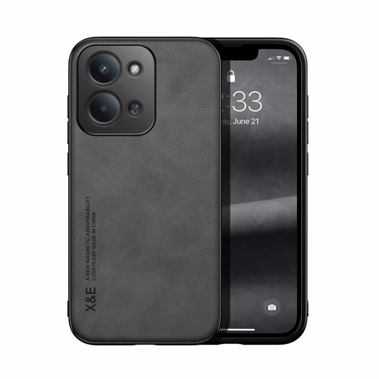 

For Redmi 15C 5G / 4G EU 173mm / Poco C85 5G Skin Feel Magnetic Leather Back Phone Case(Dark Grey)
