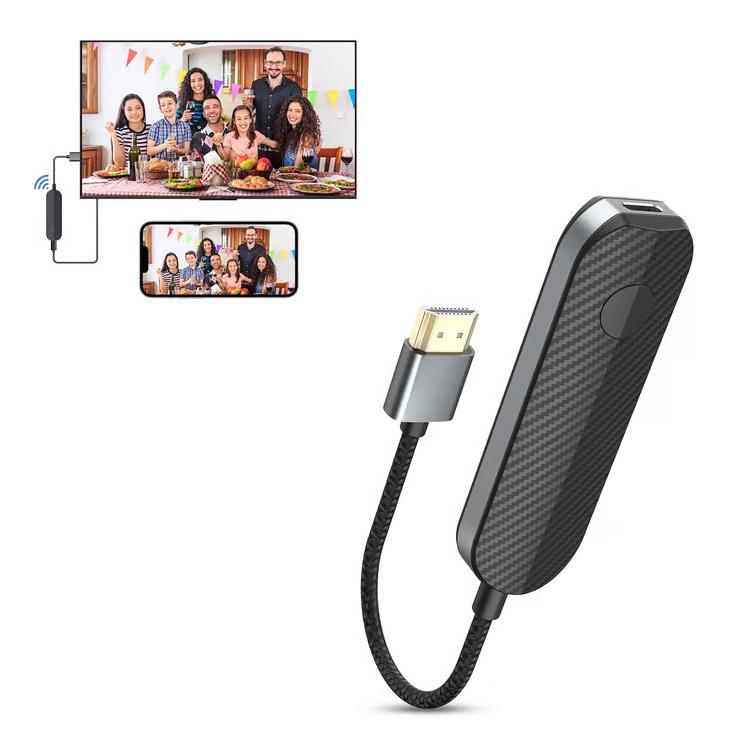 

Type-C to HDMI iOS HD Wireless Display Adapter Screen Mirroring Converter(Black)