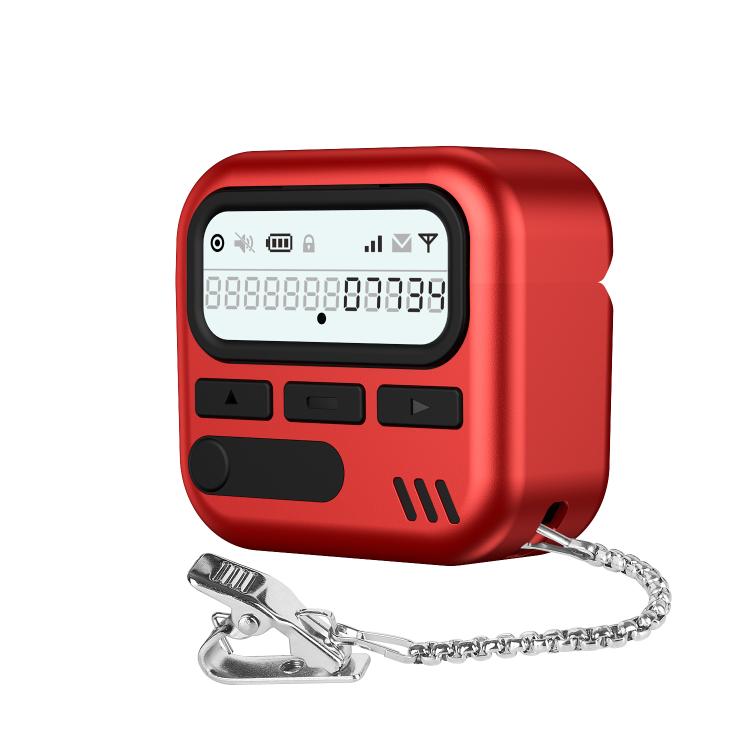 

For AirPods 4 XDcase Retro Pager Design PC Hybrid TPU Earbuds Case(Red)