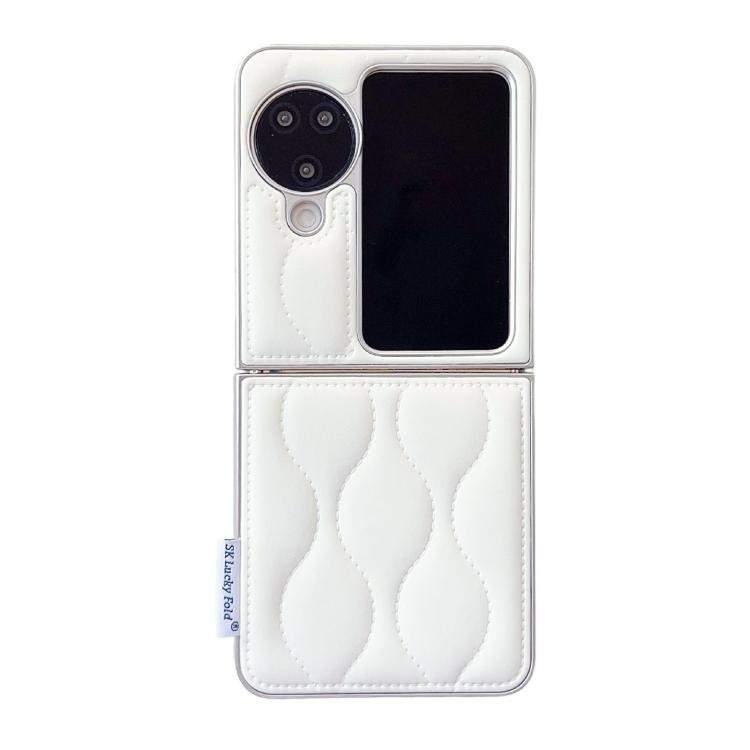 

For OPPO Find N3 Flip Puffer Jacket Texture Phone Case(White)