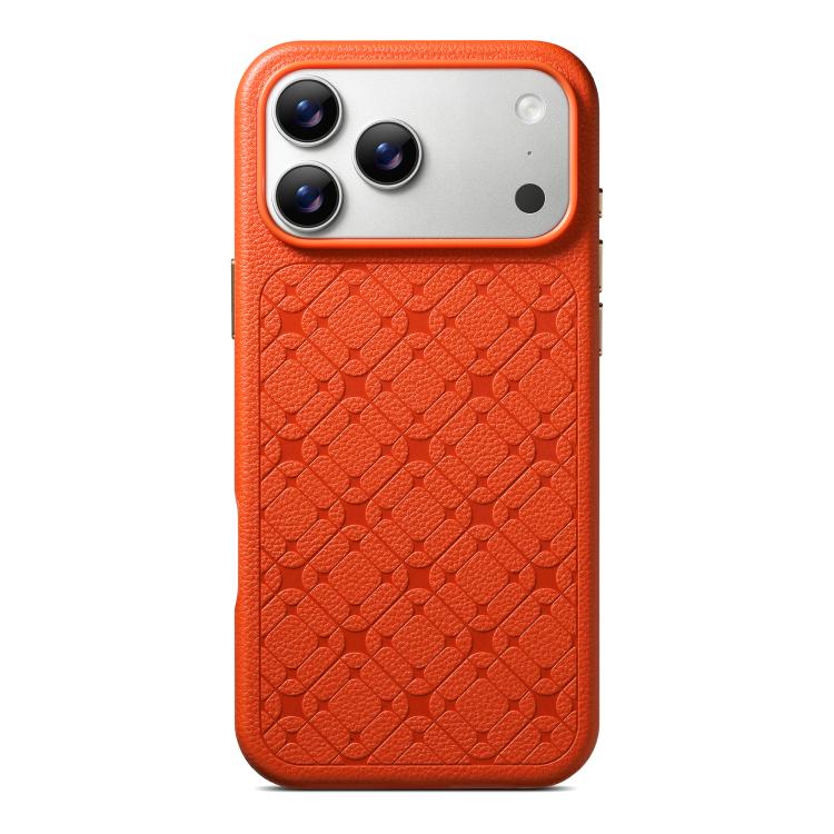 

For iPhone 17 Pro ESEBLE B2 Starlight Plaid Phone Case(Orange)