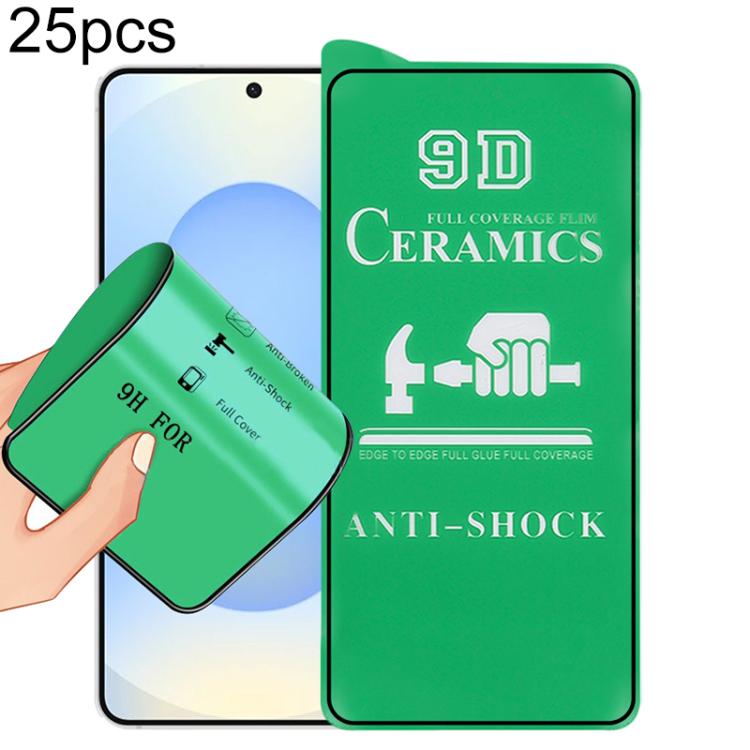 

For Samsung Galaxy S26+ 5G 25pcs 9D Full Screen Full Glue Ceramic Film