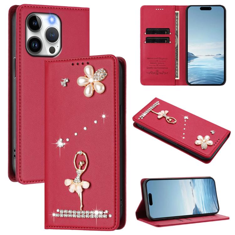 Coque En Cuir Végétalien Magnétique Pour IPhone 13/14/15/16 Pro (Max) - Marron - Luxueuse - Garantie 2 Ans - Neuf