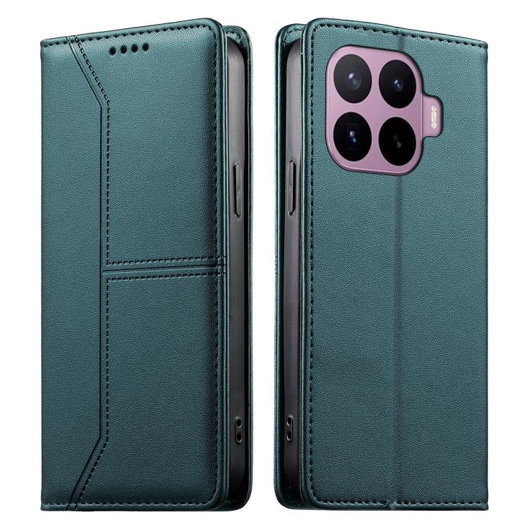 

For Xiaomi 17T 5G Stitched Line Magnetic RFID Vegan Leather Phone Case(Green)