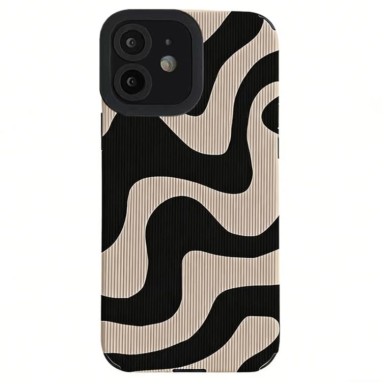For iPhone 12 mini Leather-Textured TPU Phone Case(Zebra Pattern)