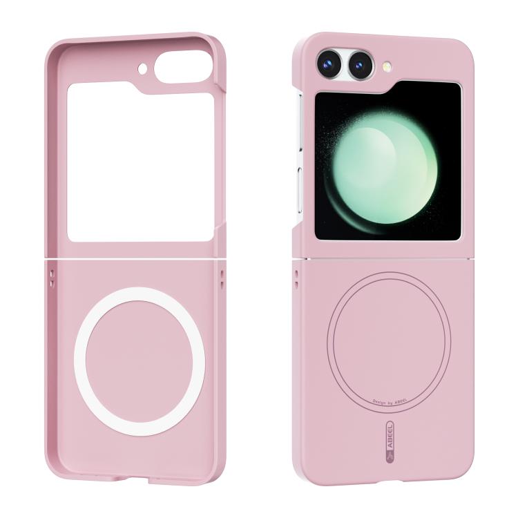 

For Samsung Galaxy Z Flip5 ABEEL Skin-friendly Feel Magsafe Liquid Silicone Phone Case(Pink)