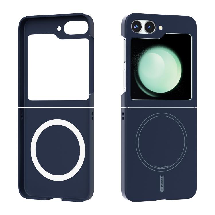 

For Samsung Galaxy Z Flip5 ABEEL Skin-friendly Feel Magsafe Liquid Silicone Phone Case(Blue)