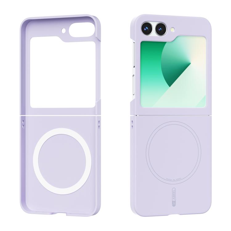 

For Samsung Galaxy Z Flip6 ABEEL Skin-friendly Feel Magsafe Liquid Silicone Phone Case(Lilac Purple)