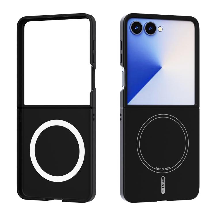 

For Samsung Galaxy Z Flip7 5G ABEEL Skin-friendly Feel Magsafe Liquid Silicone Phone Case(Black)