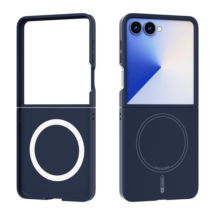 

For Samsung Galaxy Z Flip7 5G ABEEL Skin-friendly Feel Magsafe Liquid Silicone Phone Case(Blue)