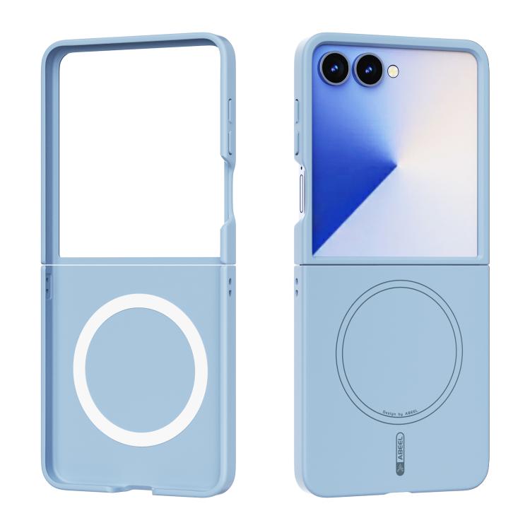

For Samsung Galaxy Z Flip7 5G ABEEL Skin-friendly Feel Magsafe Liquid Silicone Phone Case(Sky Blue)