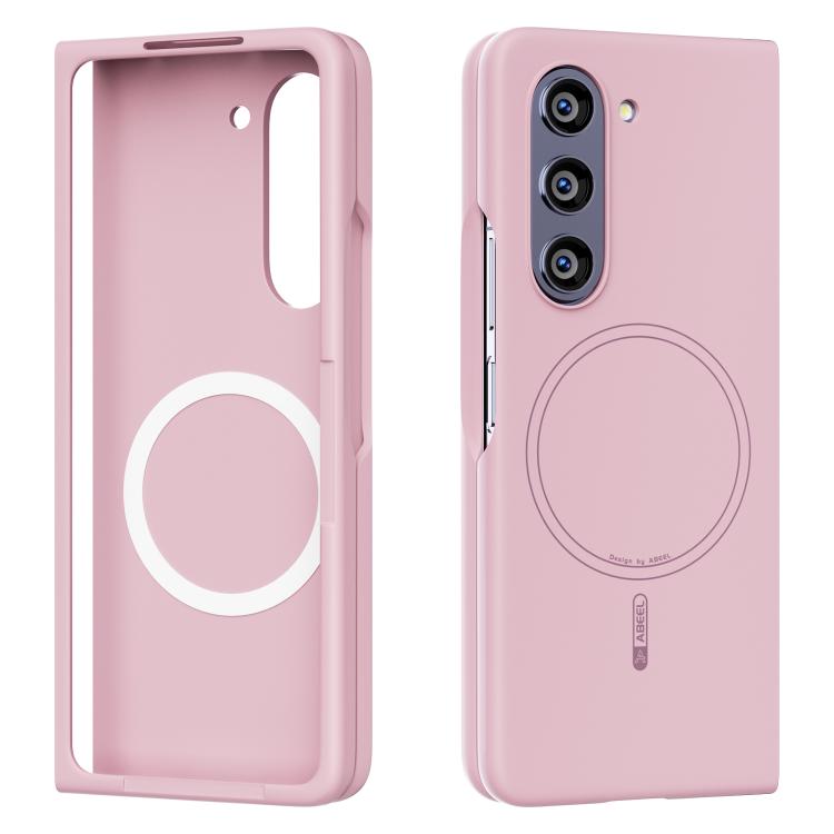 

For Samsung Galaxy Z Fold5 ABEEL Skin-friendly Feel Magsafe Liquid Silicone Phone Case(Pink)