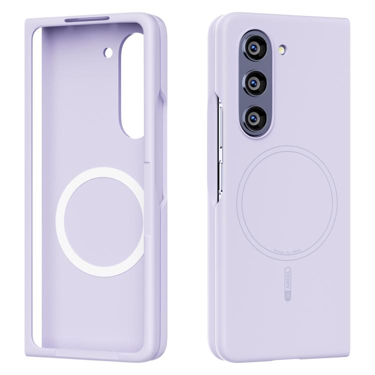 

For Samsung Galaxy Z Fold5 ABEEL Skin-friendly Feel Magsafe Liquid Silicone Phone Case(Lilac Purple)