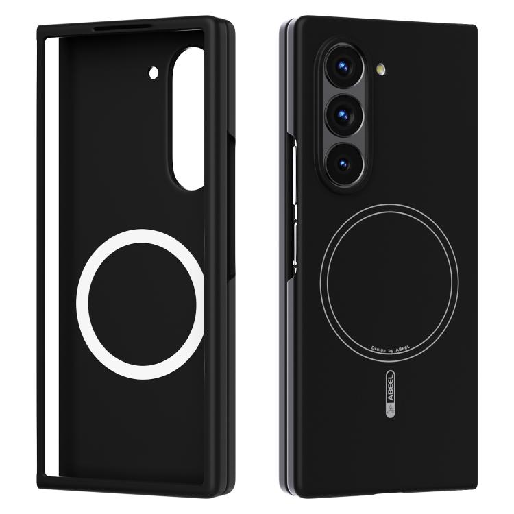 

For Samsung Galaxy Z Fold6 ABEEL Skin-friendly Feel Magsafe Liquid Silicone Phone Case(Black)