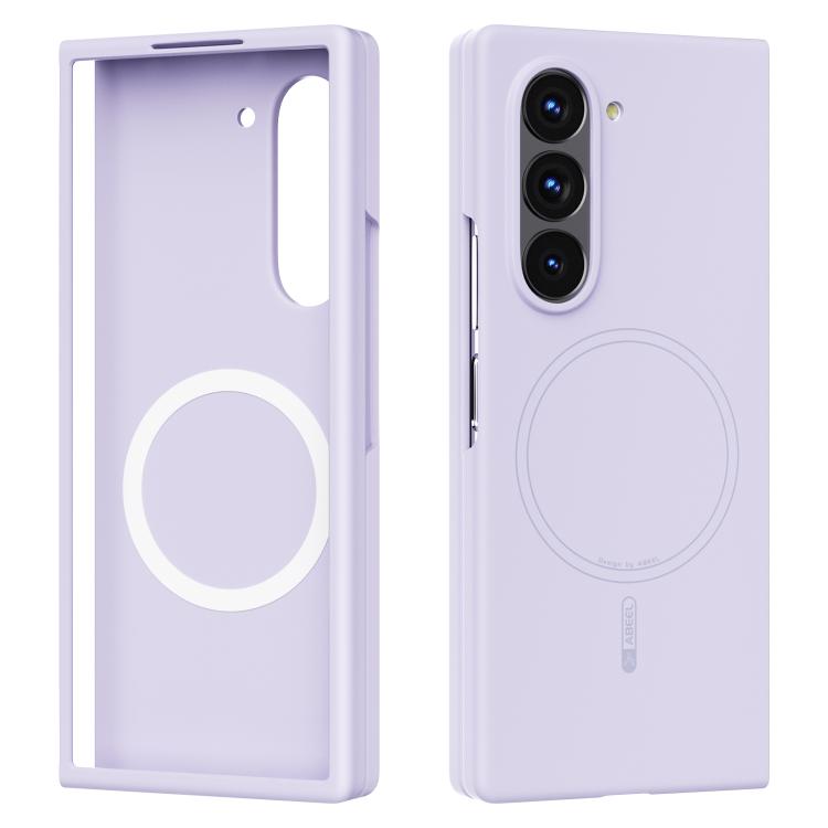 For Samsung Galaxy Z Fold6 ABEEL Skin-friendly Feel Magsafe Liquid Silicone Phone Case(Lilac Purple)
