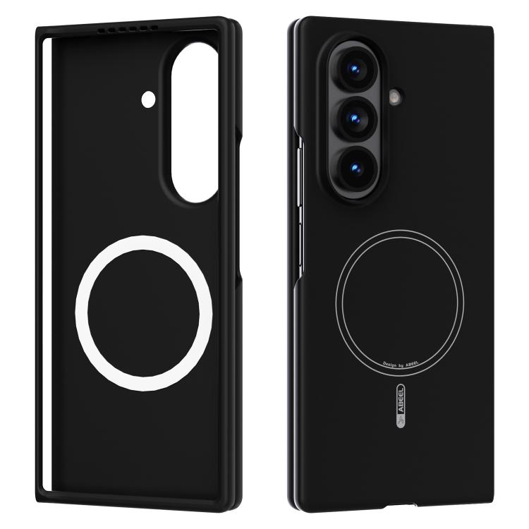 

For Samsung Galaxy Z Fold7 5G ABEEL Skin-friendly Feel Magsafe Liquid Silicone Phone Case(Black)