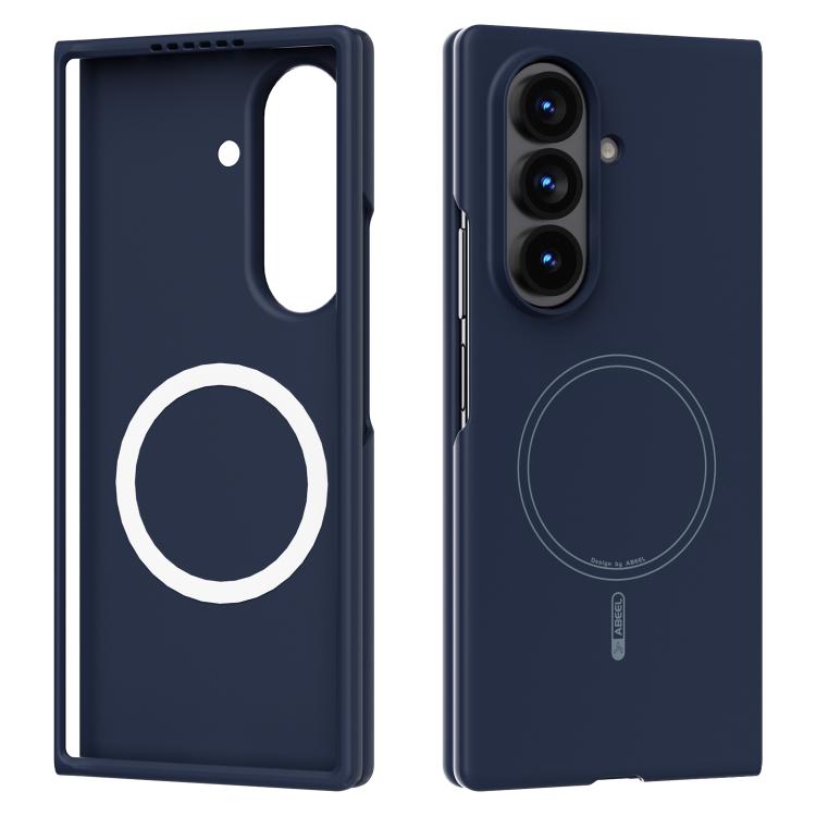 

For Samsung Galaxy Z Fold7 5G ABEEL Skin-friendly Feel Magsafe Liquid Silicone Phone Case(Blue)