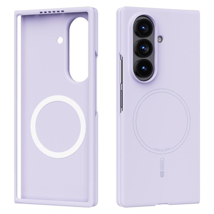 

For Samsung Galaxy Z Fold7 5G ABEEL Skin-friendly Feel Magsafe Liquid Silicone Phone Case(Lilac Purple)