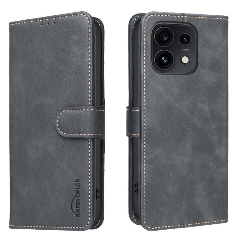 For OPPO Reno16 F/Reno16 FS 5G Solid Color Calfskin Texture RFID Vegan Leather Phone Case(Black)