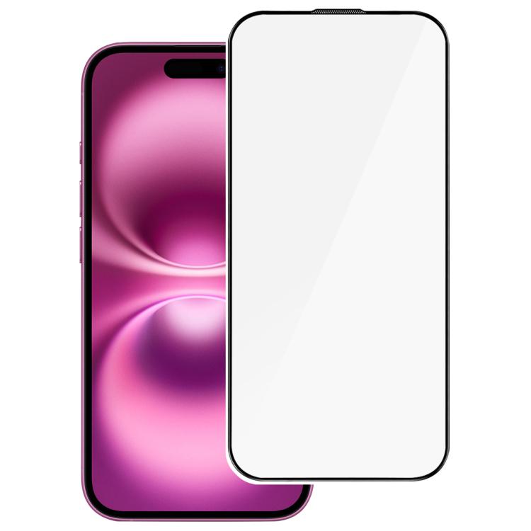 For iPhone 16 Plus / 15 Plus High Aluminum 380 Glue Silk Screen Printed Tempered Glass Film