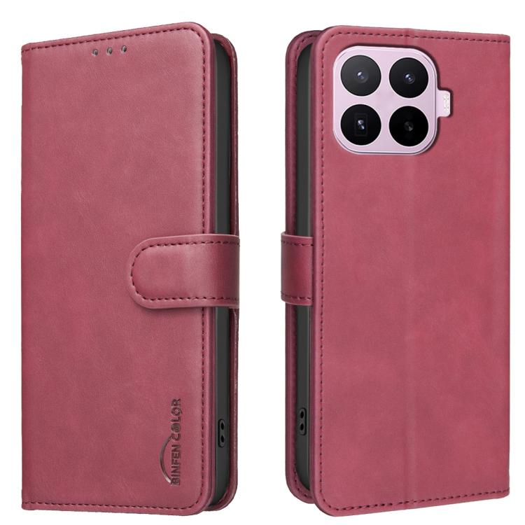 

For Xiaomi 17T 5G Solid Color Calfskin Texture RFID Vegan Leather Phone Case(Red)