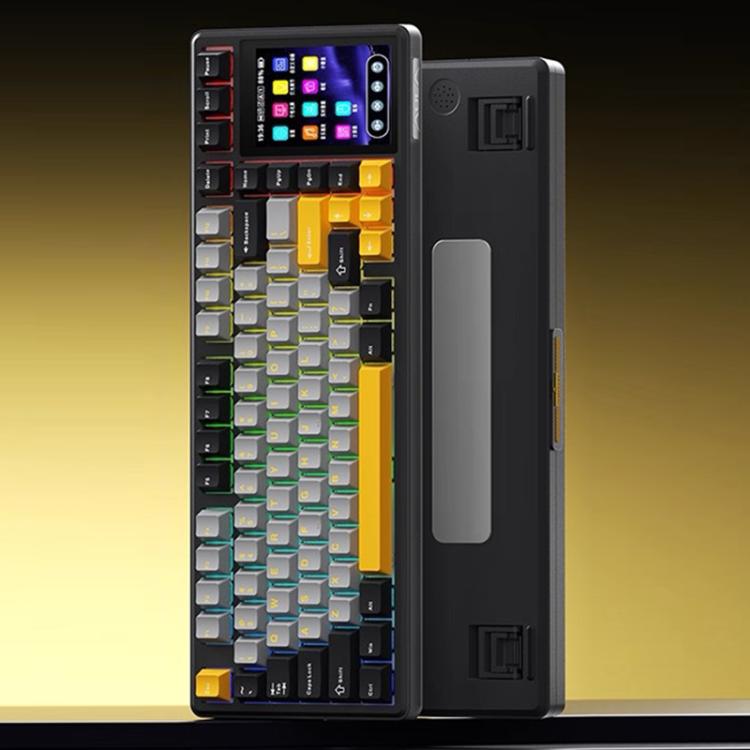 AULA L99 Smart Touch Screen Tri-Mode RGB Customizable Mechanical Keyboard(Black Rain Listening Switch)