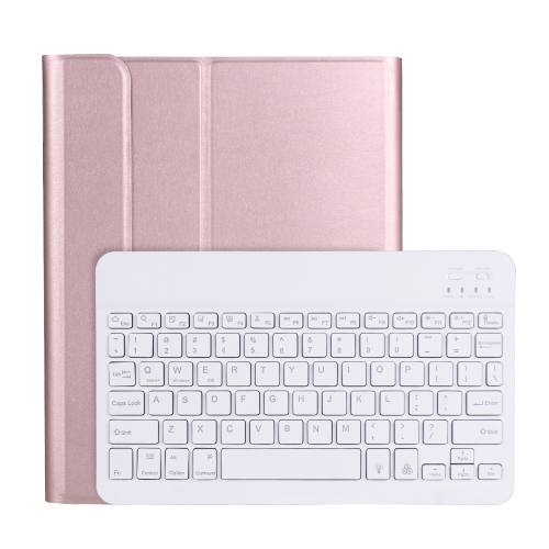 

A098BS Detachable Ultra-thin Backlight Bluetooth Keyboard Tablet Case for iPad Air 4 10.9 inch (2020), with Stand & Pen Slot(Rose Gold)