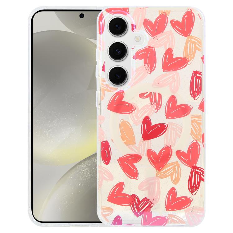 For Samsung Galaxy S24+ 5G IMD Blue Light Jungle Series Magnetic Phone Case(Love)