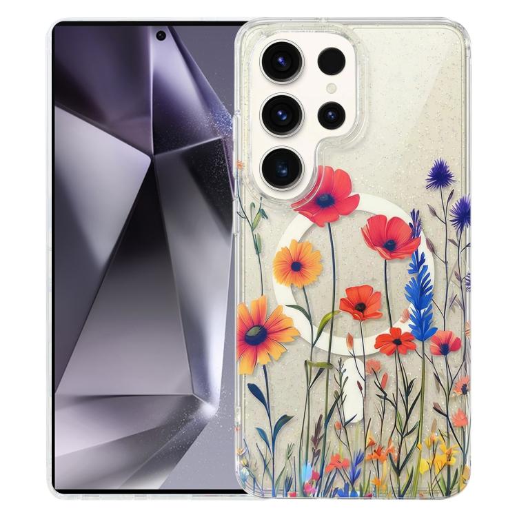 

For Samsung Galaxy S24 Ultra 5G IMD Blue Light Jungle Series Magnetic Phone Case(Wind Chimes)