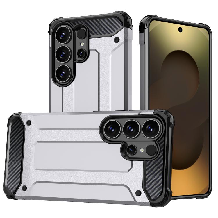

For Samsung Galaxy S26 Ultra 5G Magic Armor TPU Hybrid PC Phone Case(Silver)