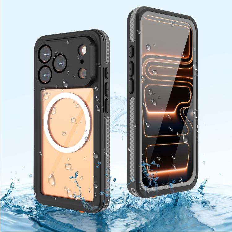 For iPhone 17 Pro RedPepper V Series IP68 Waterproof Magnetic Phone Case(Black)