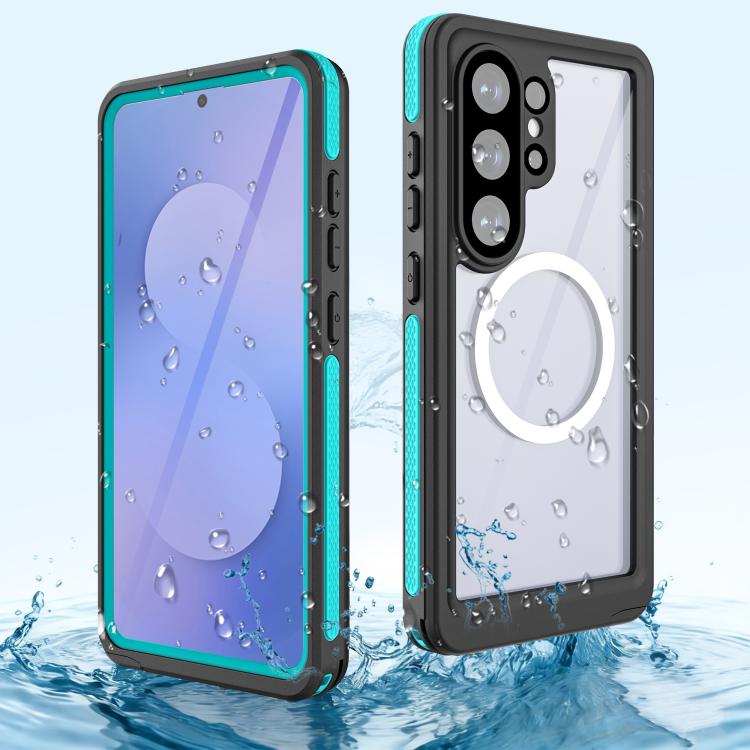 

For Samsung Galaxy S26 Ultra 5G RedPepper V Series IP68 Waterproof Magnetic Phone Case(Grass Blue)