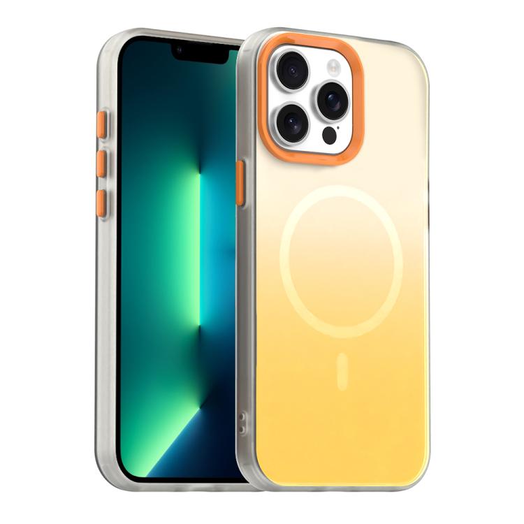 

For iPhone 13 Pro Candy Gradient Series 3 in 1 Hybrid Magnetic Phone Case(Yellow)