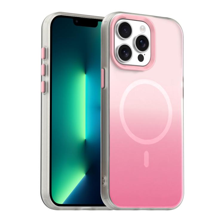 

For iPhone 13 Pro Max Candy Gradient Series 3 in 1 Hybrid Magnetic Phone Case(Pink)