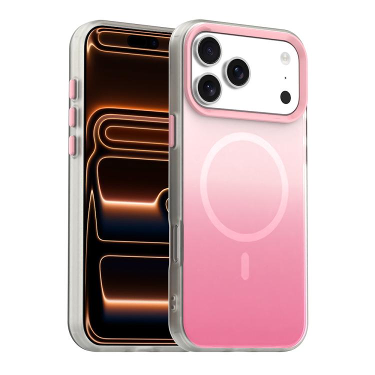 For iPhone 17 Pro Candy Gradient Series 3 in 1 Hybrid Magnetic Phone Case(Pink)
